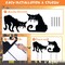 Set of 2 Metal Scary Angry Cat Silhouette Decor for Outdoor Lawn Garden Yard Decoration